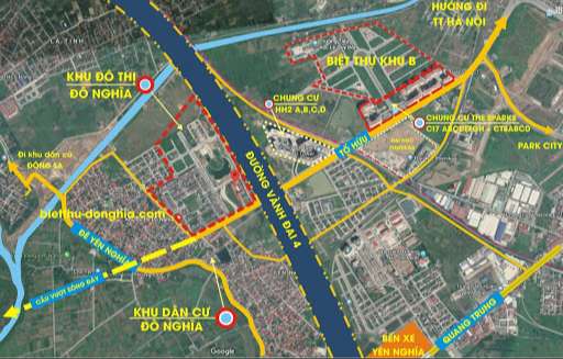 VỊ TRÍ KHU B, C, D DỰ ÁN DƯƠNG NỘI