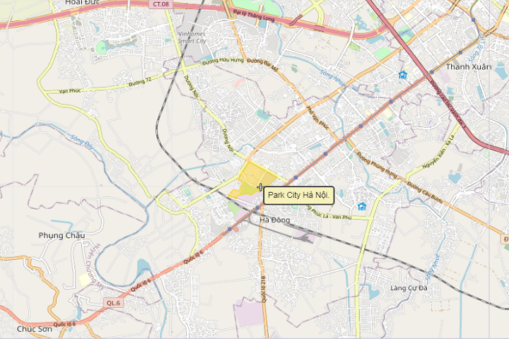 Bản đồ maps vị trí dự án Park City Hà Nội Bản đồ maps vị trí dự án Park City Hà Nội