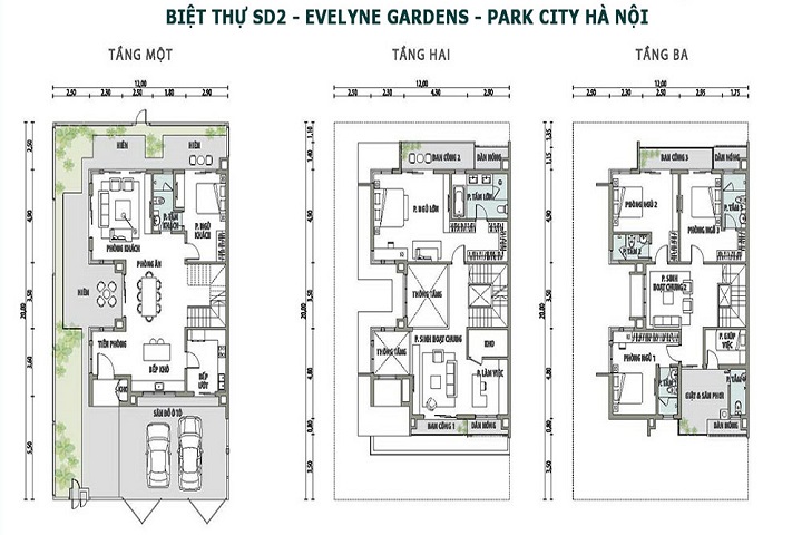 Biệt thự song lập Evelyne gardens Park City Hà Nội mau-biet-thu-evelyne-gardens-parkcity-hanoi