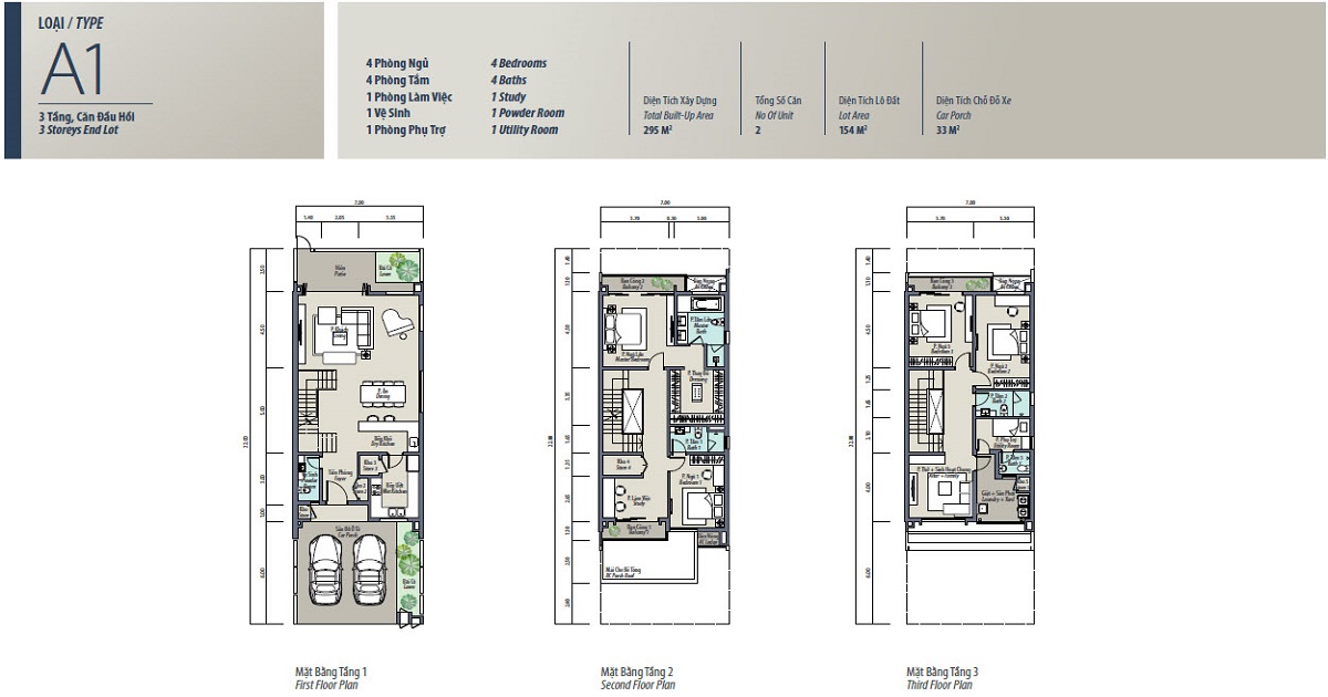 Mẫu thiết kế A1 Liền kề Mansions Parkcity Mẫu thiết kế A1 Liền kề Mansions Parkcity