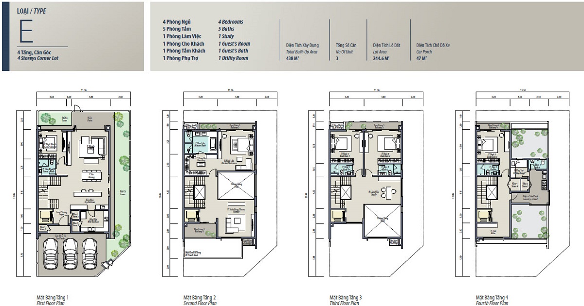 Mẫu thiêt kế loại E The Mansions ParkCity Hanoi mau-e-lien-ke-the-mansions-park-city-hanoi