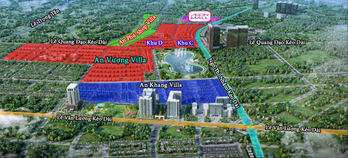 VỊ TRÍ KĐT DƯƠNG NỘI - KHU A