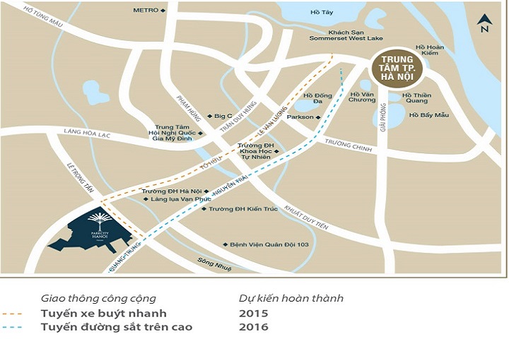 Vị trí quy hoạch dự án Park City Hà Đông Vị trí quy hoạch dự án Park City Hà Đông