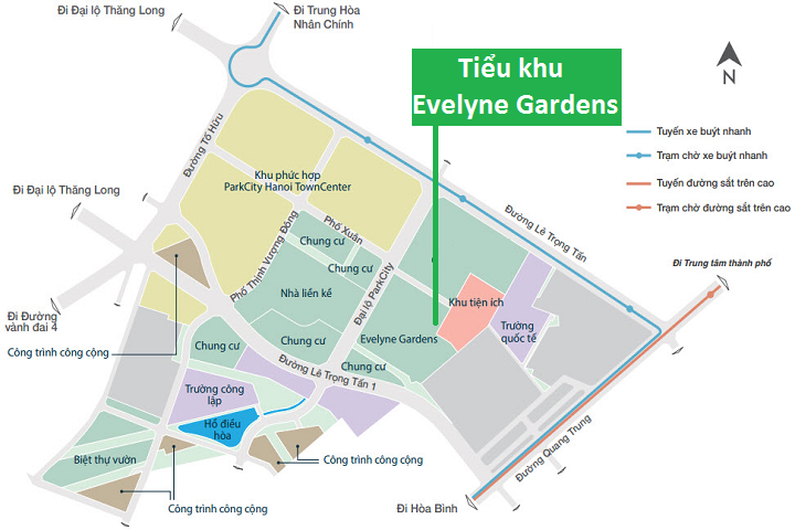 Vị trí quy hoạch tiểu khu Evelyne Garden Park City Hà Đông vi-tri-tieu-khu-evelyne-gardens-parkcity-hanoi